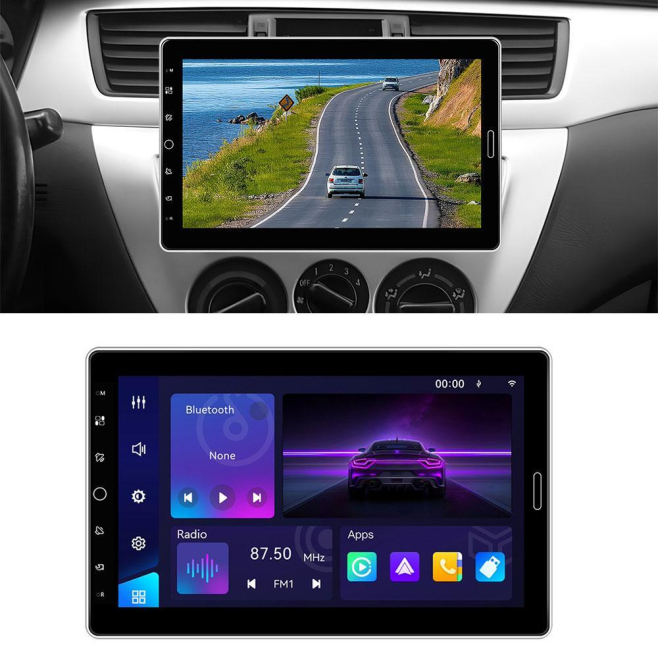 Lecteur MP5 1 DIN Pour Voiture Avec Écran Tactile IPS 10.1 Pouces Bluetooth 5.2 Et Miroir Écran Téléphone - www.yonis-shop.com