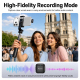 # Microphone Cravate Sans Fil Double Émetteur Réduction De Bruit 48 KHz 16 Bit 5 H D’Autonomie Pour Streaming Et Vidéo - www....