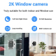 2K HD Smart Dual Bracket Window Camera WiFi Punch-Free Home Security Camera - www.yonis-shop.com