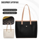 Sac Cabas Pour Ordinateur Portable Femme 13.3/14 Pouces Cuir PU Déperlant Compartiment Antichoc Poches Multiples - www.yonis-...