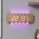 Horloge Murale Numérique LED Courbée Avec Éclairage RGB Double Alarme Et Minuteur Compte À Rebours - www.yonis-shop.com