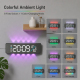 Horloge Murale Numérique LED Courbée Avec Éclairage RGB Double Alarme Et Minuteur Compte À Rebours - www.yonis-shop.com