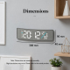 Horloge Murale Numérique LED Courbée Avec Éclairage RGB Double Alarme Et Minuteur Compte À Rebours - www.yonis-shop.com