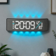 Horloge Murale Numérique LED Courbée Avec Éclairage RGB Double Alarme Et Minuteur Compte À Rebours - www.yonis-shop.com