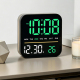 Réveil LED De Bureau Avec Veilleuse Latérale Écran Dimmable Et Sortie USB 5V Affichage Date Jour Et Secondes - www.yonis-shop...