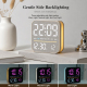 Réveil LED De Bureau Avec Veilleuse Latérale Écran Dimmable Et Sortie USB 5V Affichage Date Jour Et Secondes - www.yonis-shop...