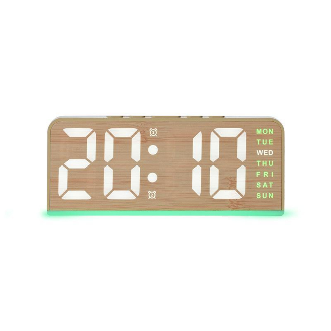 Réveil Numérique LED De Chevet Avec Alarme Lumière Ambiante Date Température Et 3 Niveaux De Luminosité - www.yonis-shop.com