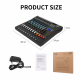 XTUGA CT80 8-Channel Professional Audio Mixer DJ Console(Black) - www.yonis-shop.com