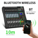 XTUGA CT80 8-Channel Professional Audio Mixer DJ Console(Black) - www.yonis-shop.com