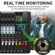 XTUGA CT80 8-Channel Professional Audio Mixer DJ Console(Black) - www.yonis-shop.com