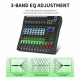 XTUGA CT80 8-Channel Professional Audio Mixer DJ Console(Black) - www.yonis-shop.com