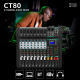 XTUGA CT80 8-Channel Professional Audio Mixer DJ Console(Black) - www.yonis-shop.com