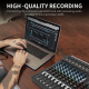 XTUGA CT80 8-Channel Professional Audio Mixer DJ Console(Black) - www.yonis-shop.com