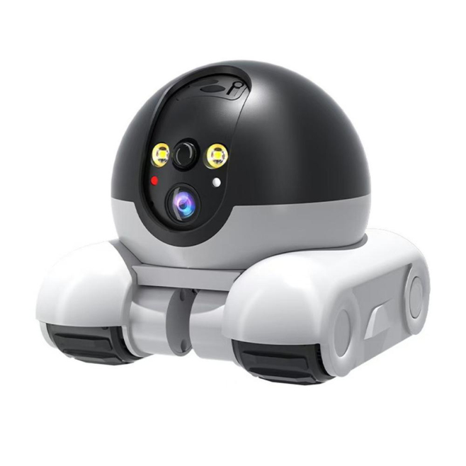 Caméra De Surveillance Pour Animaux Chiens Et Chats À Double Objectif Orientable À Distance Vision Nocturne Couleur 2MP - www...