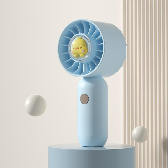 Mini Ventilateur Portable De Poche Silencieux 3 Vitesses USB Rechargeable 500mAh Bleu Canard - www.yonis-shop.com