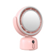 Ventilateur De Bureau Avec Miroir De Maquillage Rechargeable 5400 mAh Lumière Tamisable Et Oscillation Automatique - www.yoni...