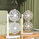 Ventilateur De Bureau Double Tête Orientable À 360 Degrés 3 Vitesses Commandes Séparées Batterie 4000 mAh - www.yonis-shop.com