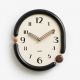 Horloge Murale Ovale Silencieuse À Quartz Avec Design 3D Et Aiguilles En Noyer