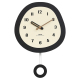 Horloge Murale Ovale En Bois De Noyer À Pendule Oscillante Grande Taille Silencieuse Et Décorative - www.yonis-shop.com