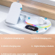 Chargeur Sans Fil 3 en 1 Rapide Avec Lumière Ambiance RGB et Horloge Pour Smartphone iWatch et AirPods - www.yonis-shop.com