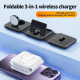 Chargeur Sans Fil 3 en 1 Pliable Pour iPhone iWatch et AirPods Chargement Rapide et Support Vidéo - www.yonis-shop.com