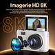 Appareil Photo Numérique 8K Pour Vlog Avec Zoom Numérique 18x Autofocus WiFi Écran IPS 3 Pouces - www.yonis-shop.com