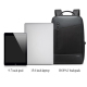 Sacoche Ordinateur Portable Antivol Imperméable Grande Capacité Avec Port USB Taille Compacte Noir - www.yonis-shop.com