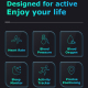 Montre Connectée Sport 1.28 Pouces IP67 Bluetooth Appels GPS Notifications Cardiaques Tension Artérielle Blanc - www.yonis-sh...