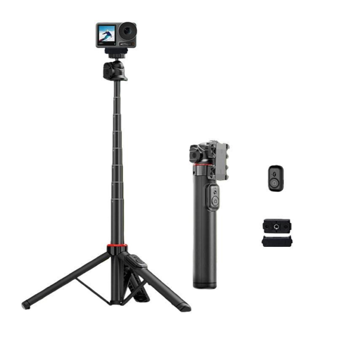 Perche Selfie Trépied Pour Téléphone Et Caméra D’Action Télécommande 10 M Fixation Magnétique Rapide Extension 125 Cm - www.y...