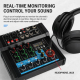 Table De Mixage Bluetooth 4 Canaux Avec Bluetooth 5.0 USB MP3 Et Alimentation Fantôme 48 V - www.yonis-shop.com