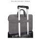 Sacoche Ordinateur Portable 13.3 Pouces en PU Givré avec Sangle Amovible Résistante et Design Léger Couleur Gris Foncé - www....