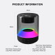 Mini Enceinte Bluetooth Portable Lumière RGB Sans Fil Autonomie Étendue Super Bass TWS Série Dual Speaker - www.yonis-shop.com