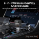 Adaptateur 2 En 1 Android Auto Et CarPlay Sans Fil Plug And Play Compatible Avec 98 % Des Véhicules À Connexion Filaire - www...