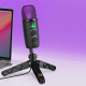 Microphone À Condensateur USB Cardioïde 192 kHz 24 Bits Avec Trépied Filtre Antipop Et Éclairage RGB