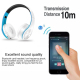 Casque Audio Sans Fil Pliable Sport Stéréo Bluetooth Avec Support Carte TF Couleur Verte - www.yonis-shop.com