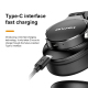 Casque Audio Pliable ANC Réduction de Bruit Bluetooth Sans Fil Gris Autonomie Longue et Charge Rapide - www.yonis-shop.com