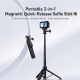 Perche À Selfie Stick Magnétique 2 En 1 Bluetooth 5.0 Avec Trépied Et Télécommande 9 Heures D’Autonomie - www.yonis-shop.com