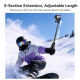 Perche À Selfie Stick Magnétique 2 En 1 Bluetooth 5.0 Avec Trépied Et Télécommande 9 Heures D’Autonomie - www.yonis-shop.com