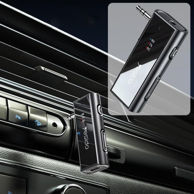 Adaptateur Audio Bluetooth 5.1 AUX 2 En 1 Émetteur Récepteur Pour Voiture Avec Lecture TF Et Portée 10 Mètres - www.yonis-sho...