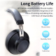 Casque Audio Bluetooth 5.0 Haute Qualité Avec Coussinets Confortables Et Microphone Intégré Pour Une Expérience Sonore Immers...