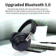 Casque Audio Bluetooth 5.0 Haute Qualité Avec Coussinets Confortables Et Microphone Intégré Pour Une Expérience Sonore Immers...