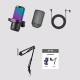 Microphone Condensateur Cardioïde À Réduction De Bruit Avec Éclairage RGB USB Type C Et Support Articulé - www.yonis-shop.com