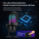 Microphone Condensateur Cardioïde À Réduction De Bruit Avec Éclairage RGB USB Type C Et Support Articulé - www.yonis-shop.com