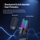 Microphone Condensateur Cardioïde À Réduction De Bruit Avec Éclairage RGB USB Type C Et Support Articulé - www.yonis-shop.com