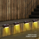 Lampes Solaires LED Pour Escaliers Extérieurs 12 Pièces Étanches IP65 Blanc Chaud Marron Allumage Automatique 8 À 10 Heures -...