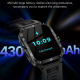 Montre Connectée Résistante HD 1.96 Pouces Bluetooth Appels Moniteur Sommeil Oxymètre Étanche Or Noir - www.yonis-shop.com