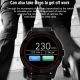 Montre Connectée Intelligente 1.3 Pouces TFT Bluetooth Support Moniteur de Fréquence Cardiaque Podomètre et Rappel de Sédenta...