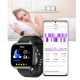 Montre Connectée Écran Horizontal 1.91 Pouces Bracelet Silicone Bleu ECG Étanche IP68 Bluetooth 5.1 Monitoring Cardiaque et T...