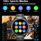 Montre Connectée 2 En 1 Avec Écouteurs Bluetooth Intégrés Appels Bluetooth Écran Rond 1.53 Pouce IP67 - www.yonis-shop.com