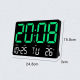 Réveil LED Grand Écran Luminosité Réglable Température Affichage Complet Bicolore - www.yonis-shop.com